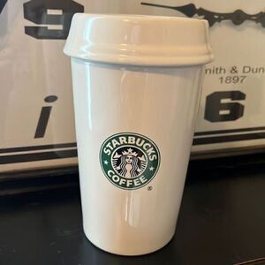 Giant XXL Starbucks Cookie Jar Ceramic Tumbler With Lid